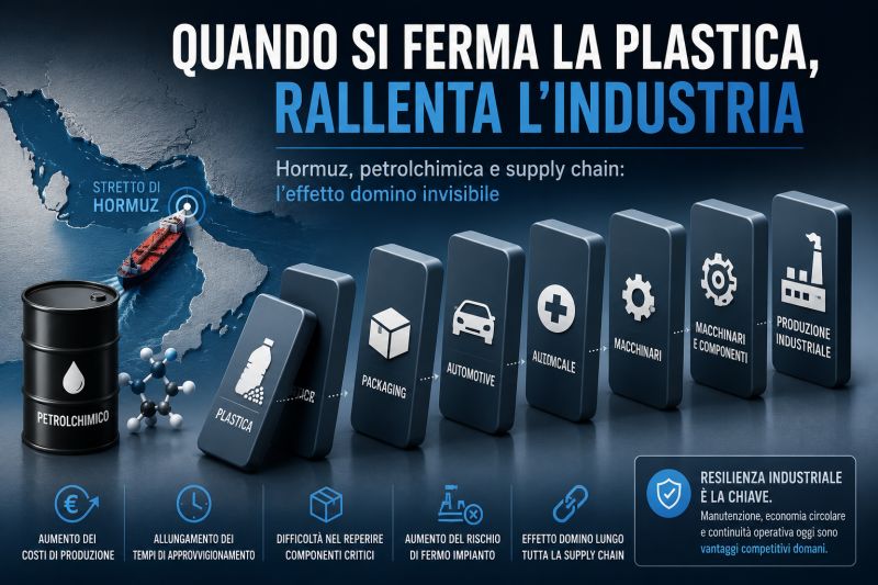 chiusura stretto Hormuz conseguenze supply-chain petrolchimica e plastica