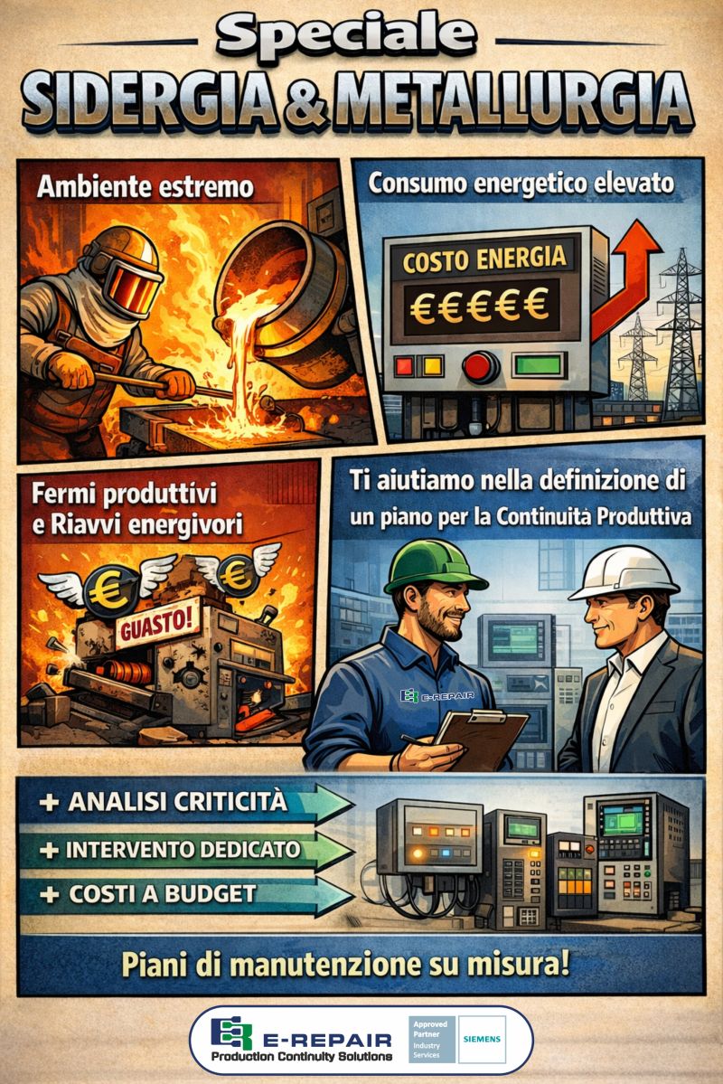siderurgia manutenzione elettronica continuita produttiva